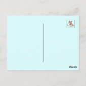 Schattigee kat in sneeuwspullen met sneeuwpopkunst briefkaart (Achterkant)