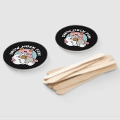 Schattigee kat in sneeuwspullen met sneeuwpopkunst handwaaier (Niet-gemonteerd)