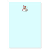 Schattigee kat in sneeuwspullen met sneeuwpopkunst kaart (Achterkant)