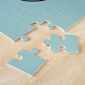 Schattigee kat in sneeuwspullen met sneeuwpopkunst legpuzzel (Zijkant)