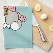 Schattigee kat in sneeuwspullen met sneeuwpopkunst theedoek (Quarter Fold)