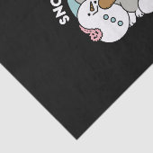 Schattigee kat in sneeuwspullen met sneeuwpopkunst tissuepapier (Detail)