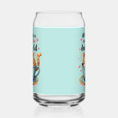 Schattigee kat in Teacup Kawaii Gezellige Kunst Blikvorm Glas (Links)