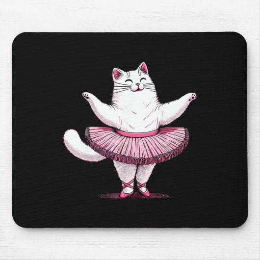 Schattigee kat in tutu ballet dansen Mannen vrouwe Muismat (Voorkant)