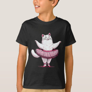 Schattigee kat in tutu ballet dansen Mannen vrouwe T-shirt