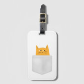 Schattigee kat in zak, kijk een boek, kostuum Hall Bagagelabel (Voorkant (verticaal))