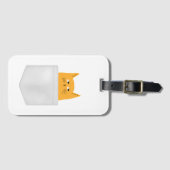 Schattigee kat in zak, kijk een boek, kostuum Hall Bagagelabel (Voorkant (horizontaal))