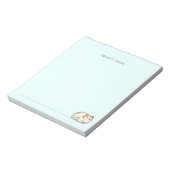 Schattigee kat kat kleurrijke gradiënt Gepersonali Notitieblok (Linkerzijde)