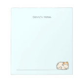 Schattigee kat kat kleurrijke gradiënt Gepersonali Notitieblok (Voorkant)