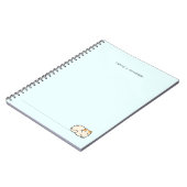 Schattigee kat kat kleurrijke gradiënt Gepersonali Notitieboek (Linkerzijde)