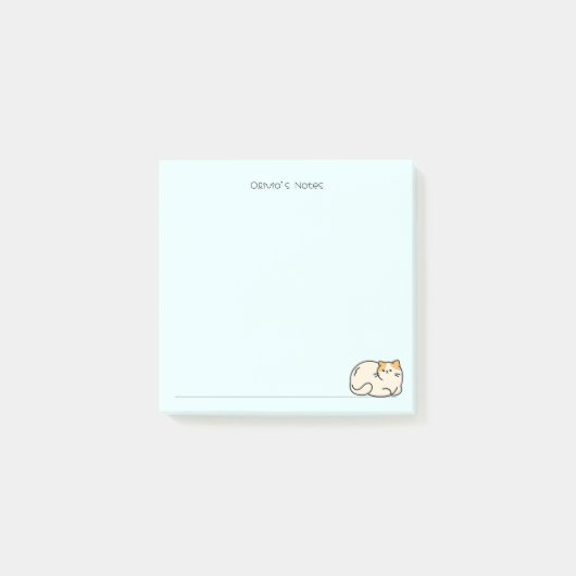 Schattigee kat kat kleurrijke gradiënt Gepersonali Post-it® Notes (Voorkant)
