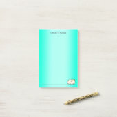 Schattigee kat kat kleurrijke gradiënt Gepersonali Post-it® Notes (Op bureau)