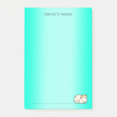 Schattigee kat kat kleurrijke gradiënt Gepersonali Post-it® Notes (Voorkant)