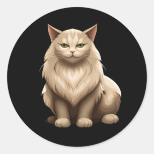 Schattigee kat kawaii kittens, huisdieren, dieren  ronde sticker