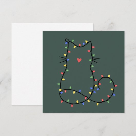 Schattigee Kat Kerst Kat Mam Grappig Xmas Kat Love Feestdagenkaart (Voorkant / Achterkant)