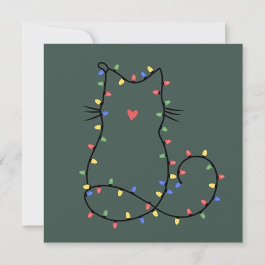 Schattigee Kat Kerst Kat Mam Grappig Xmas Kat Love Feestdagenkaart (Voorkant)