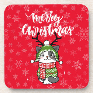 Schattigee kat kerst kous stuffers Galore Bier Onderzetter