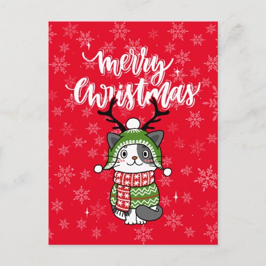 Schattigee kat kerst kous stuffers Galore Briefkaart (Voorkant)