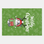 Schattigee kat kerst kous stuffers Galore Inpakpapier Vel (Voorkant 2)