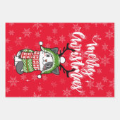 Schattigee kat kerst kous stuffers Galore Inpakpapier Vel (Voorkant)