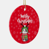 Schattigee kat kerst kous stuffers Galore Keramisch Ornament (Rechts)