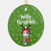 Schattigee kat kerst kous stuffers Galore Keramisch Ornament (Links)