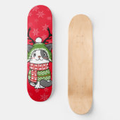 Schattigee kat kerst kous stuffers Galore Persoonlijk Skateboard (Voorkant)