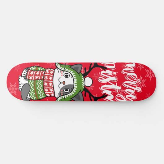 Schattigee kat kerst kous stuffers Galore Persoonlijk Skateboard (Horizontaal)