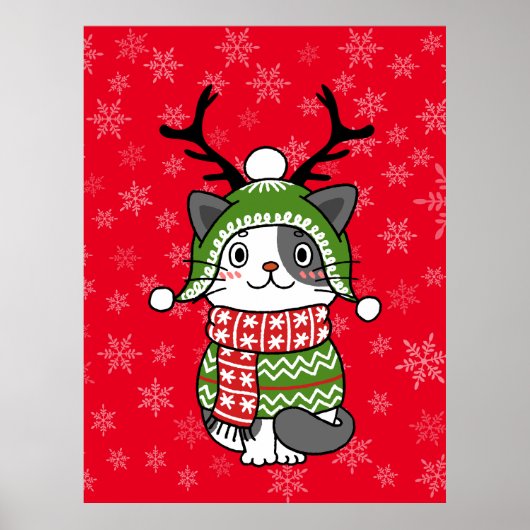 Schattigee kat kerst kous stuffers Galore Poster (Voorkant)