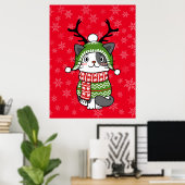 Schattigee kat kerst kous stuffers Galore Poster (Thuiskantoor)