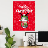 Schattigee kat kerst kous stuffers Galore Poster (Thuiskantoor)
