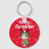 Schattigee kat kerst kous stuffers Galore Sleutelhanger (Achterkant)