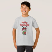 Schattigee kat kerst kous stuffers Galore T-shirt (Voorkant volledig)