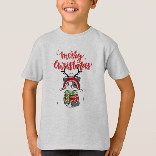 Schattigee kat kerst kous stuffers Galore T-shirt (Voorkant)