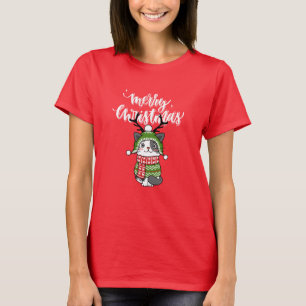 Schattigee kat kerst kous stuffers Galore T-shirt