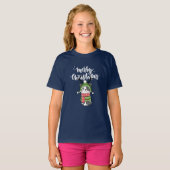 Schattigee kat kerst kous stuffers Galore T-shirt (Voorkant volledig)