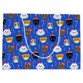 Schattigee kat kerst patroon groot cadeauzakje (Achterkant)