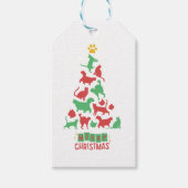 SCHATTIGEE KAT KERSTBOOM CADEAULABEL (Voorkant)