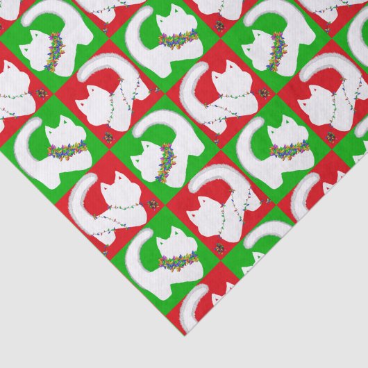 Schattigee kat kerstverlichting tissuepapier (Detail)