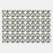 Schattigee Kat Kijkt Vogels Kerstkrans Inpakpapier Vel (Voorkant 3)