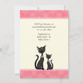 Schattigee kat, kitten en harten Baby shower uitno Kaart (Achterkant)