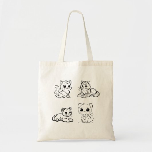 Schattigee kat, kitten, huisdier tote bag (Voorkant)