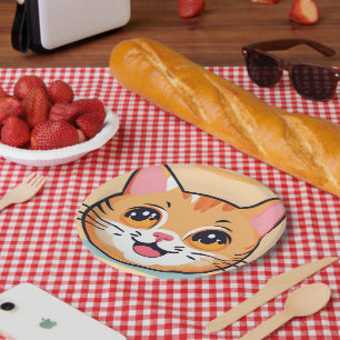 Schattigee kat Kitten huisdieren Verjaardagsfeest Papieren Bordje