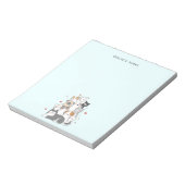 Schattigee kat kitten kleurrijke gradiënt geperson notitieblok (Linkerzijde)