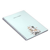 Schattigee kat kitten kleurrijke gradiënt geperson notitieboek (Rechterzijde)