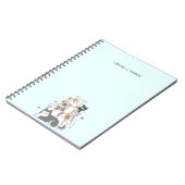 Schattigee kat kitten kleurrijke gradiënt geperson notitieboek (Linkerzijde)