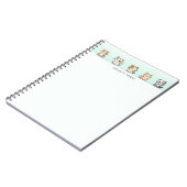 Schattigee kat kitten kleurrijke gradiënt geperson notitieboek (Linkerzijde)