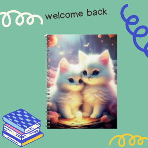 Schattigee kat kitten licht vlinders spiraal Notit Notitieboek