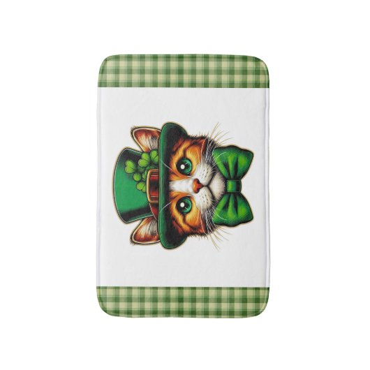 Schattigee kat/kitten Saint Patrick's Day Badmat (Voorkant Verticaal)