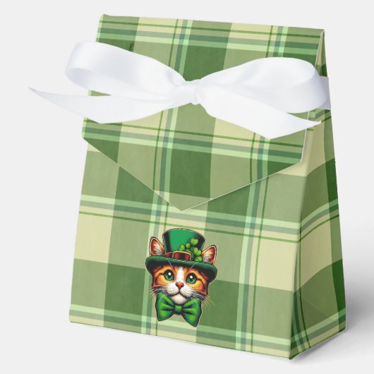 Schattigee kat/kitten Saint Patrick's Day Bedankdoosjes (Voorkant)